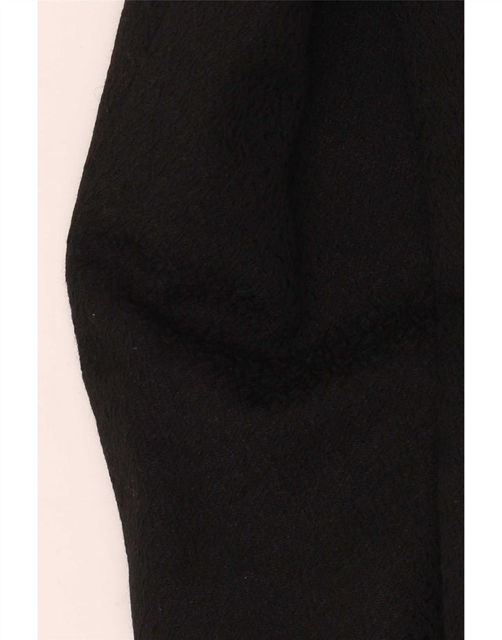 vintage Femme Double Breasted Coat UK 14 Moyen Noir