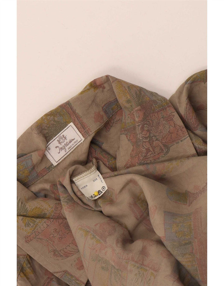 Ingram Chemise Graphique à Manches Courtes Homme XL Beige Viscose