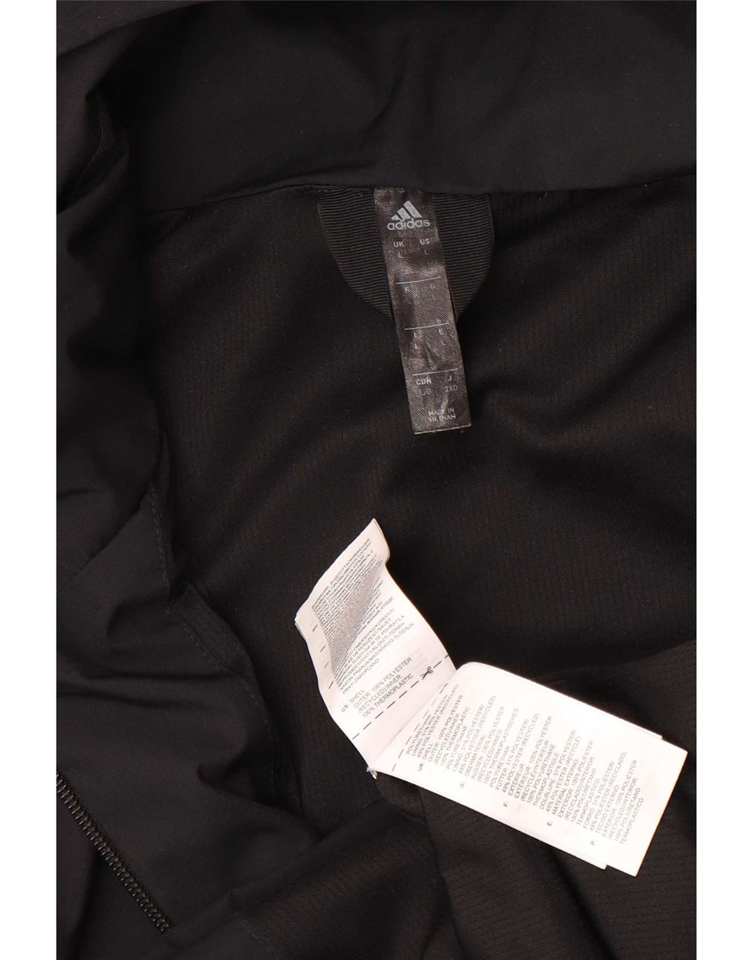 Adidas Veste de survêtement à capuche pour homme Large Noir Polyester