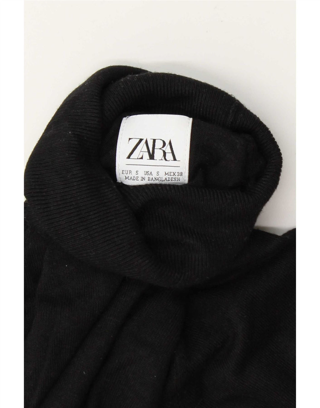 Zara Pull col roulé pour femme UK 10 Petit Noir