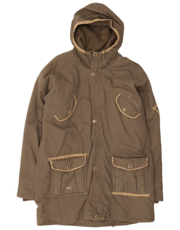 Helly Hansen Parka à capuche pour homme UK 42 XL Marron Coton