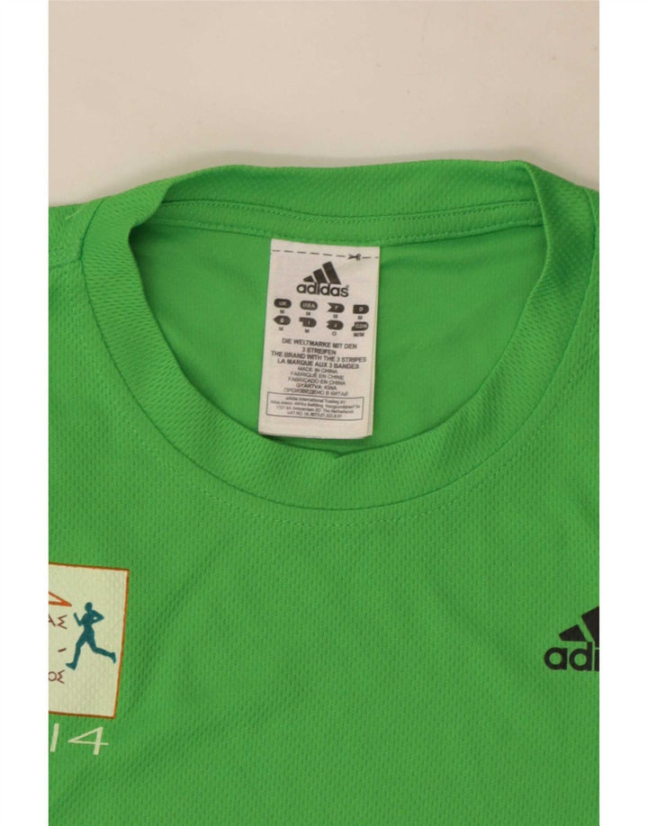 Adidas Homme Aohna Graphic T-Shirt Top Vert Moyen Polyester