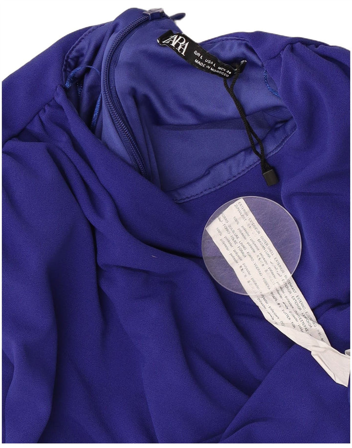 Zara Body à manches longues pour femme UK 14 Large Bleu Marine Polyester
