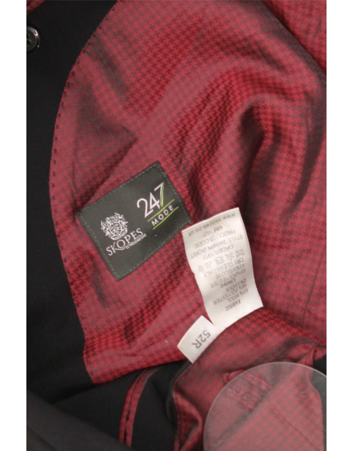 Skopes Veste blazer à 2 boutons pour homme, coupe régulière, EU 52 XL, laine noire