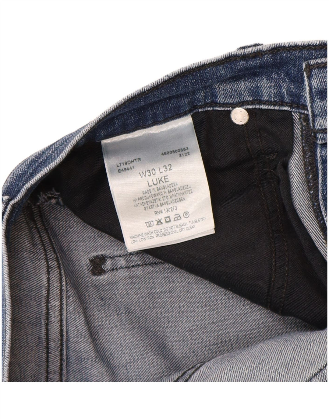 Lee Jean Slim Luke W30 L32 Homme Bleu Coton