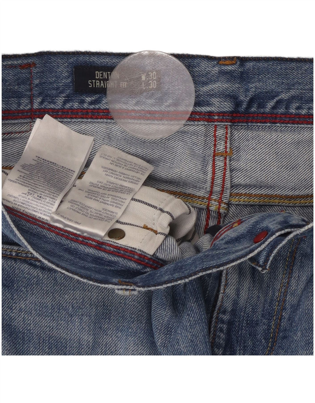 Tommy Hilfiger Jean droit Denton W30 L30 homme bleu coton