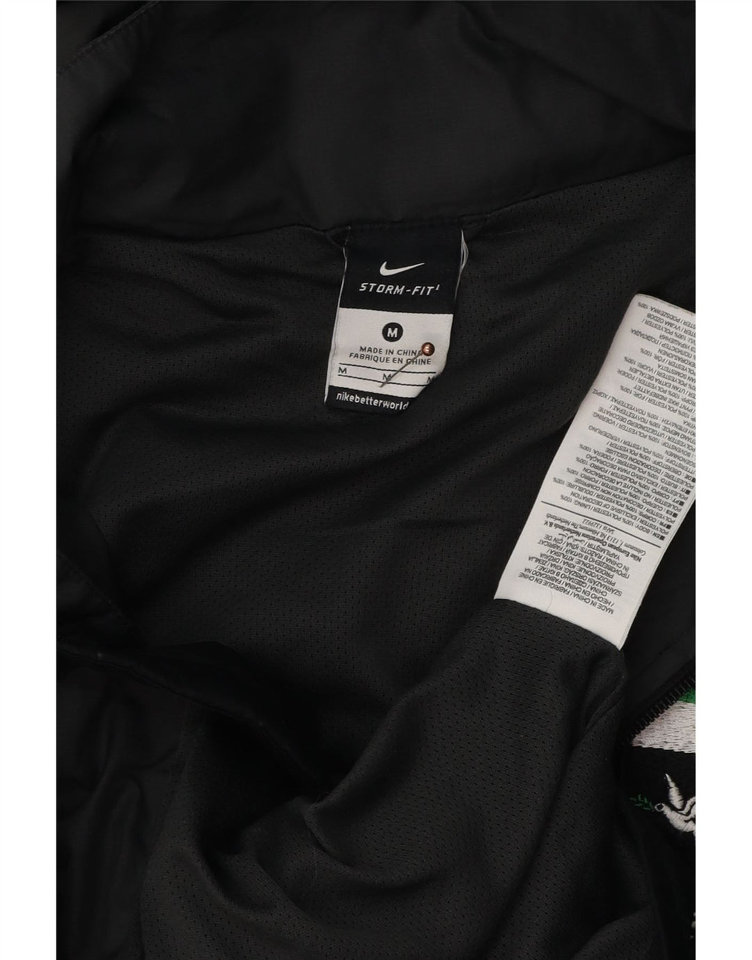 Veste coupe-vent graphique Nike Storm-Fit pour hommes UK 38 Polyester noir moyen