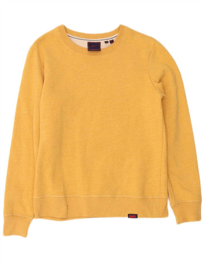 Superdry Pull-over surdimensionné pour femme UK 8 Small Jaune Coton