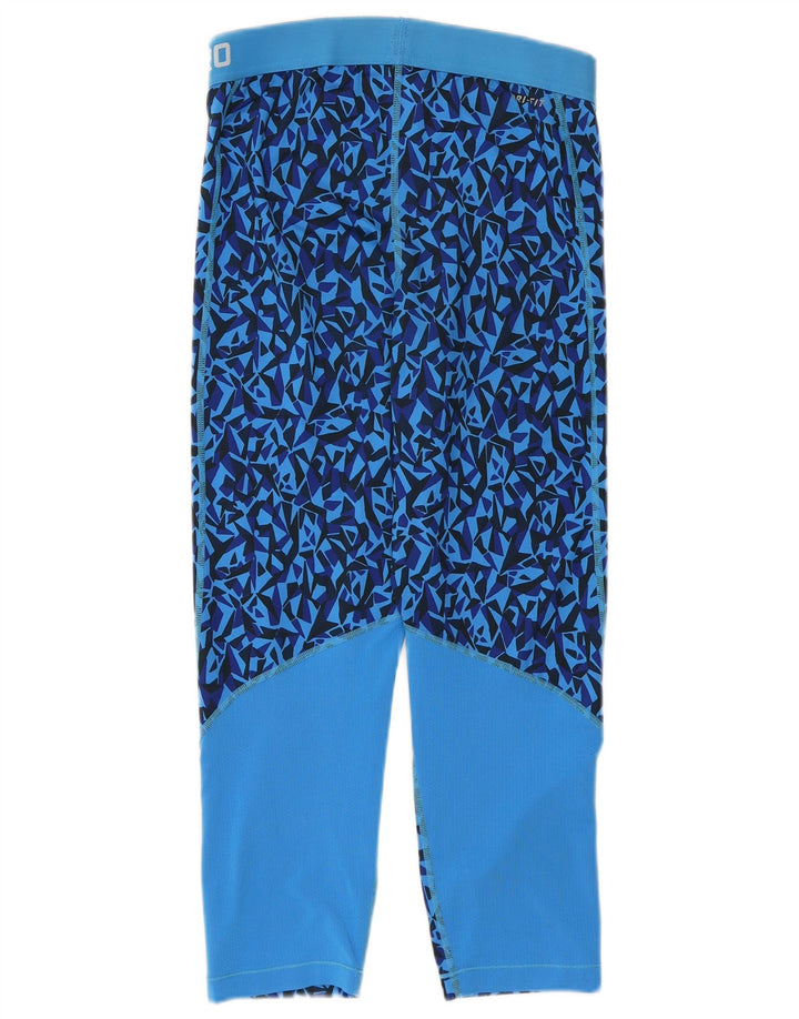 Nike Legging court pour femme UK 42 Polyester géométrique bleu moyen