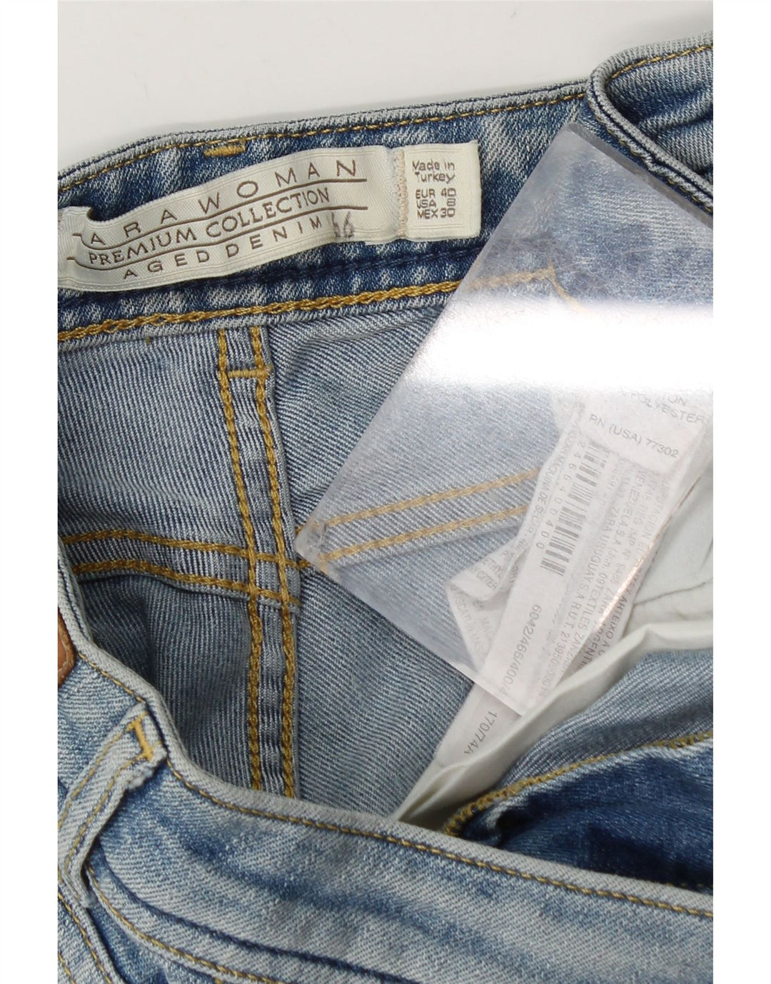 Zara Womens Denim Hot Pants EU 40 Medium W30 Bleu Coton