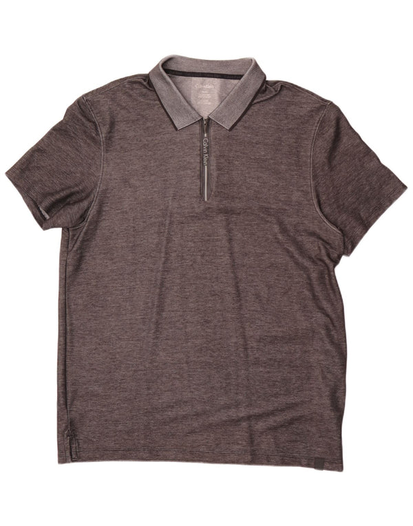 Calvin Klein Polo Homme XL Gris Moucheté