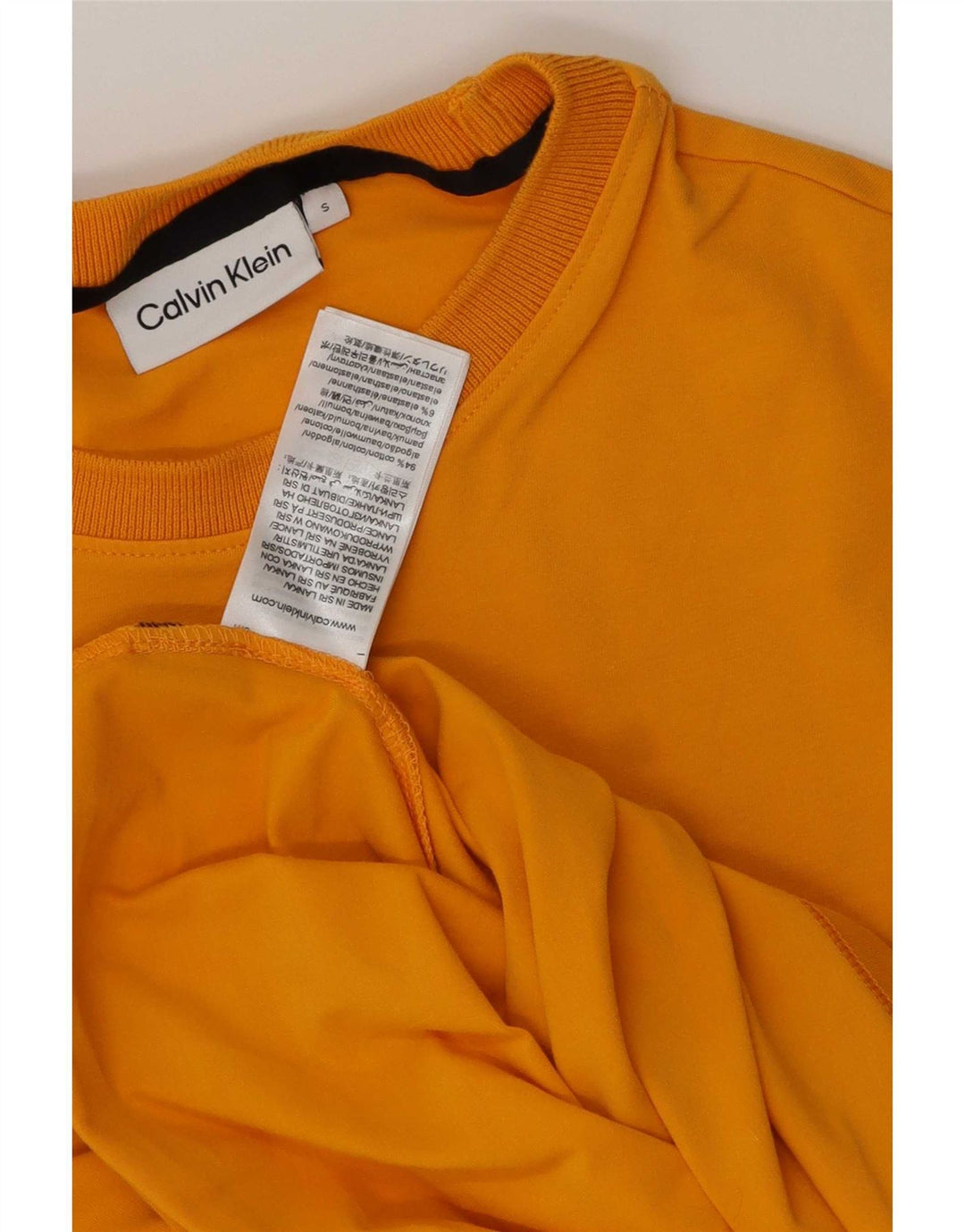 Calvin Klein T-Shirt Homme Petit Orange Coton
