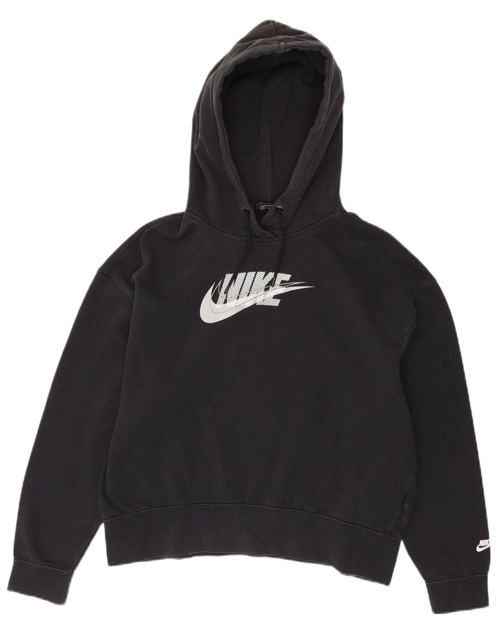 NIKE Pull à capuche graphique pour homme en coton noir moyen
