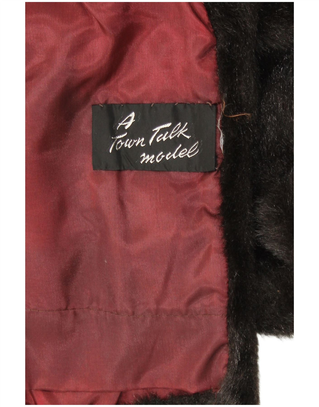 VINTAGE Femmes Fausse Fourrure Poncho Boléro Veste Taille Unique Noir