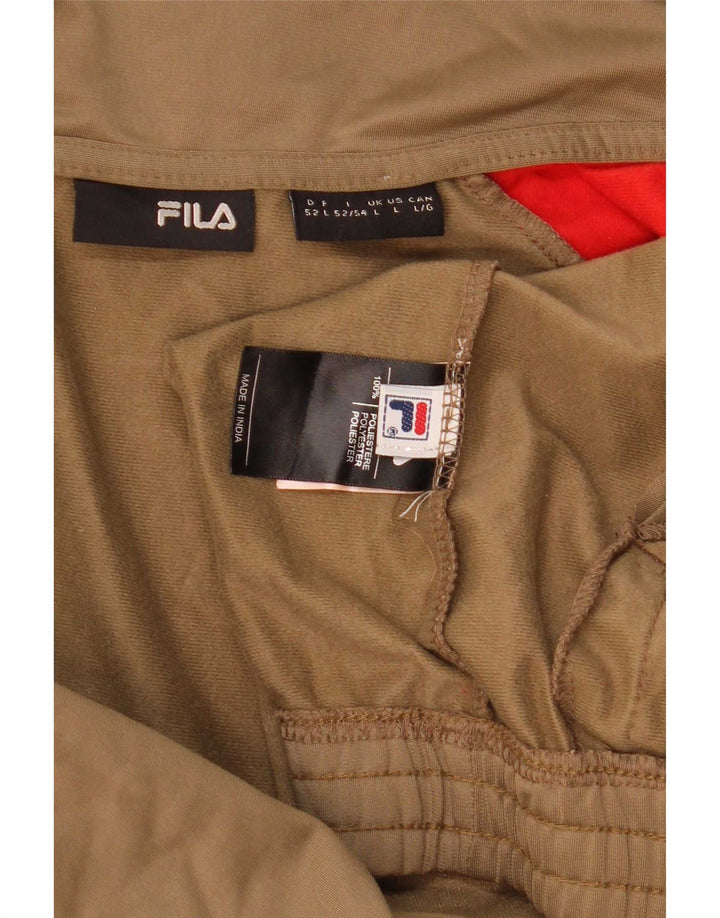 Fila Veste de survêtement pour homme Large Beige Colourblock Polyester