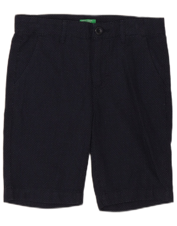 Benetton Short Chino Garçon 7-8 Ans Medium W24 Bleu Marine Coton Tacheté
