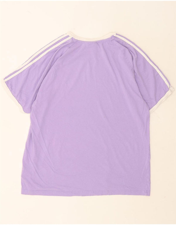 Adidas T-Shirt Homme Top XL Violet Coton