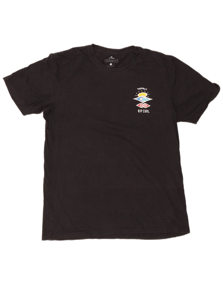 RIP CURL T-shirt graphique coupe standard pour hommes, haut 2XL, coton noir