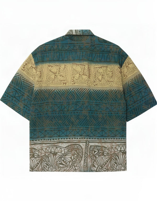 Harry & Sons Chemise Homme Taille 41/42 Large Multicolore Géométrique