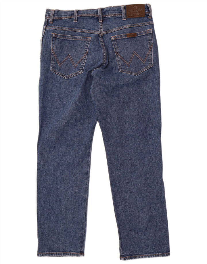 Wrangler Jean droit régulier pour hommes W36 L30 bleu coton