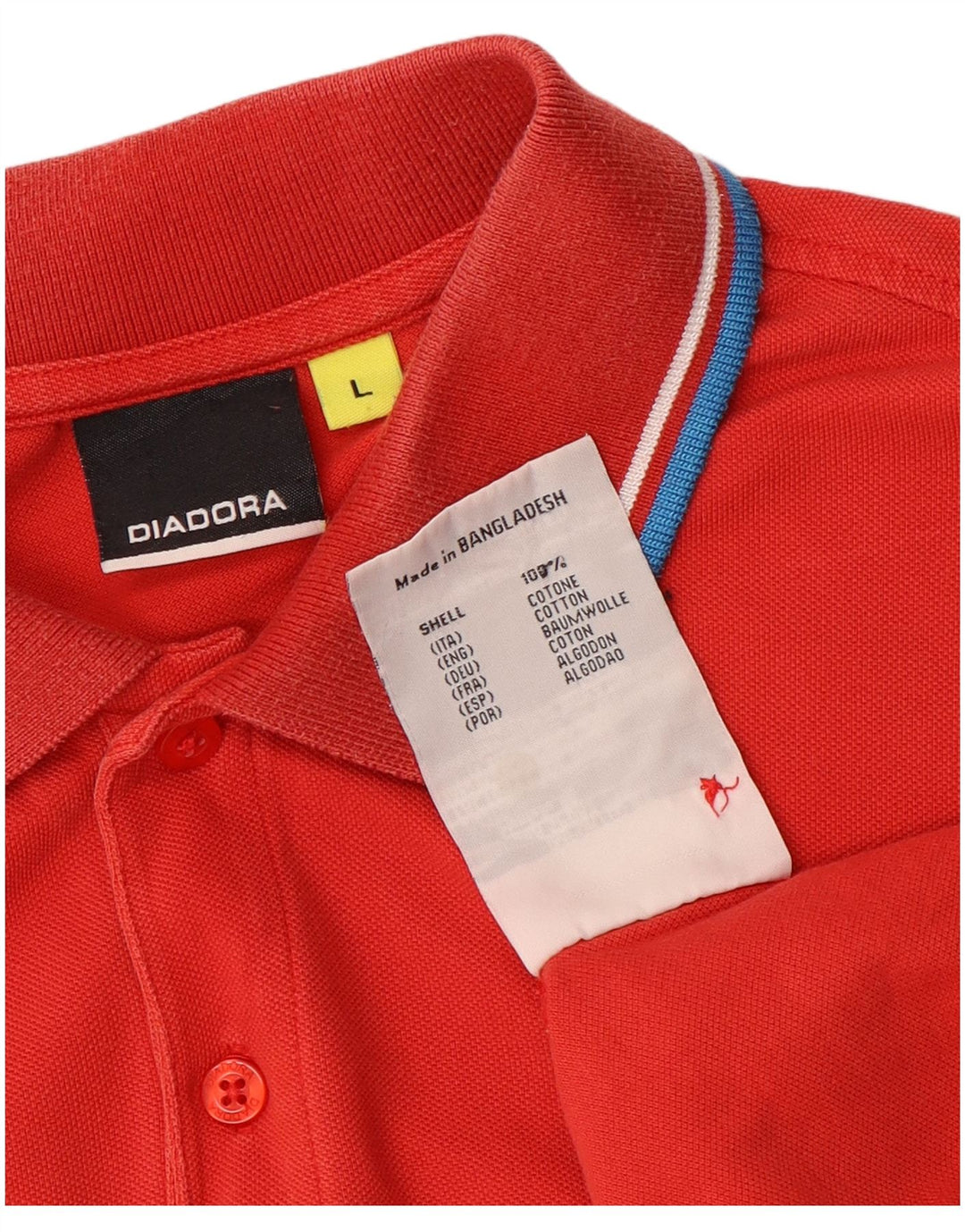 Diadora Polo Homme Grand Rouge Coton