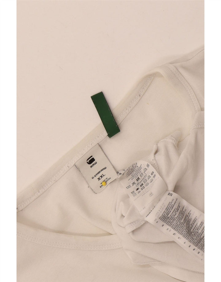 G-Star T-Shirt Homme Top 2XL Coton Blanc