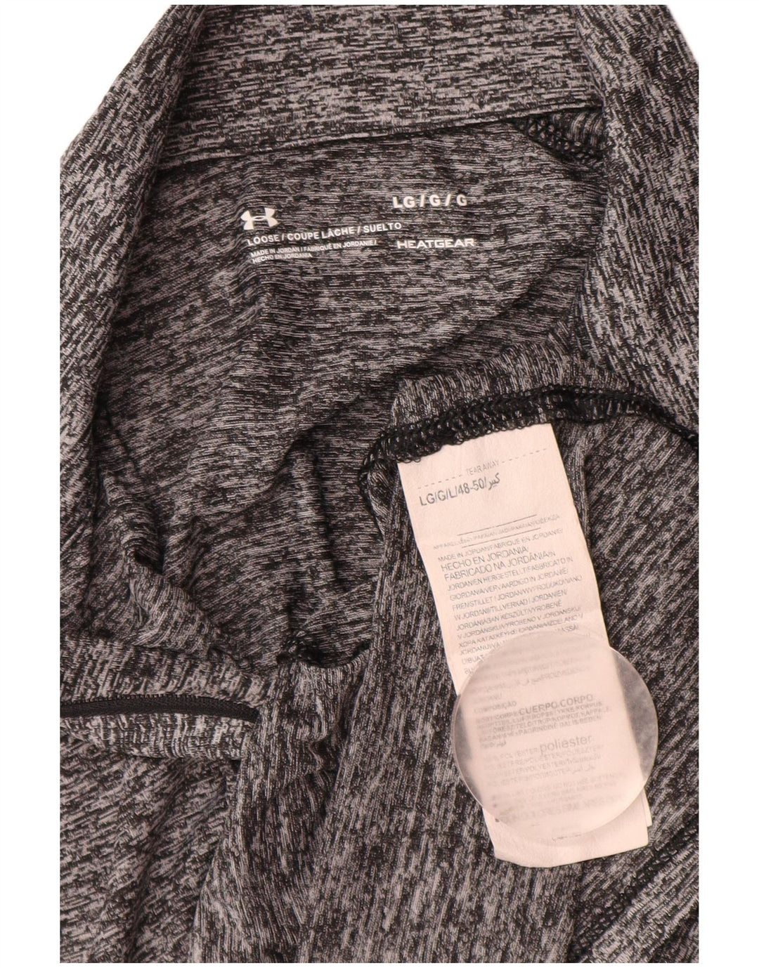 Under Armour Heat Gear Haut à manches longues pour femme UK 14 Large Gris Polyester