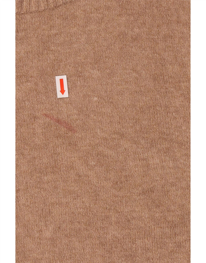 J. CREW Pull à col rond pour femme UK 14 Nylon marron moyen