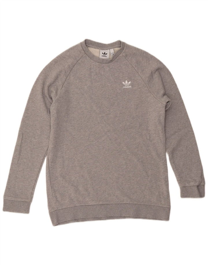 ADIDAS Sweat-Shirt Homme Gris Moyen Moucheté Coton