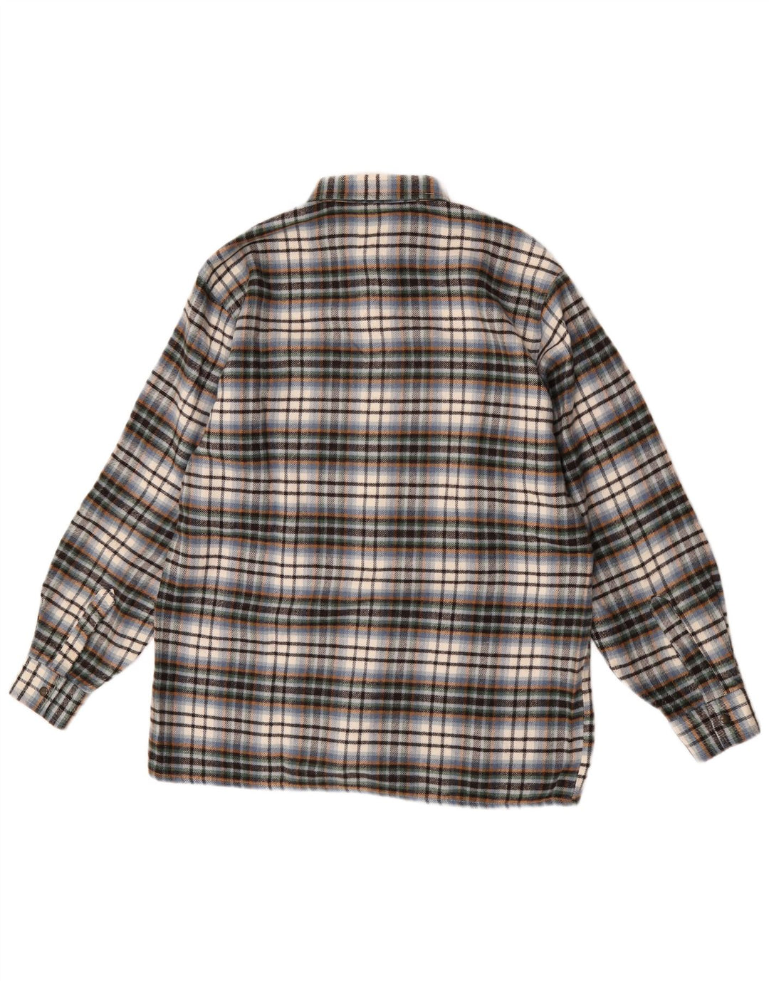 vintage Chemise surchemise homme Grande laine à carreaux multicolore