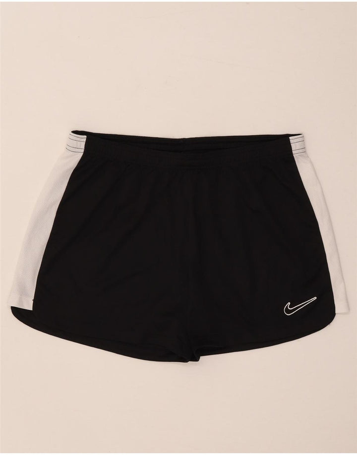 Nike Short de sport pour femme UK 16 Large Noir Colorblock Polyester
