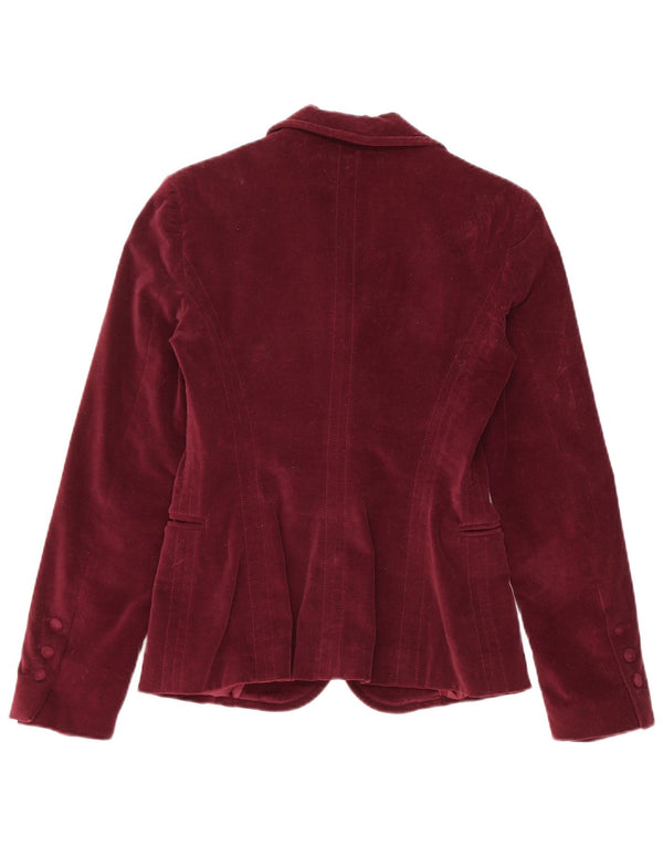 Blugirl Blumarine Veste blazer 1 bouton pour femme IT 42 Bordeaux moyen