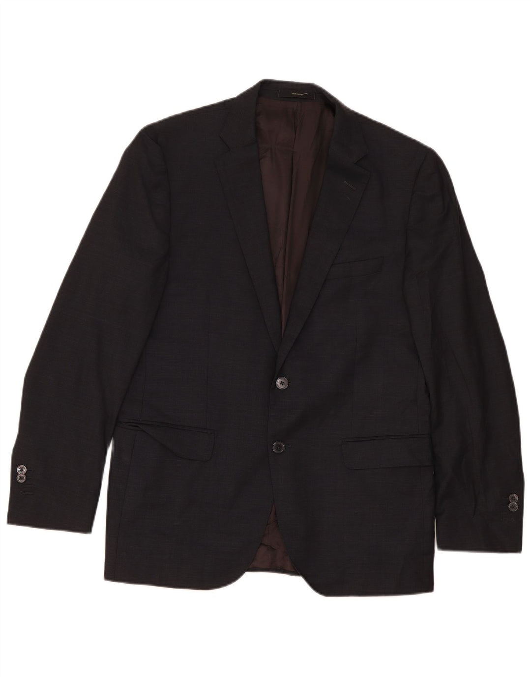 Massimo Dutti Veste Blazer 2 Boutons Homme EU 52 Grande Laine Noire