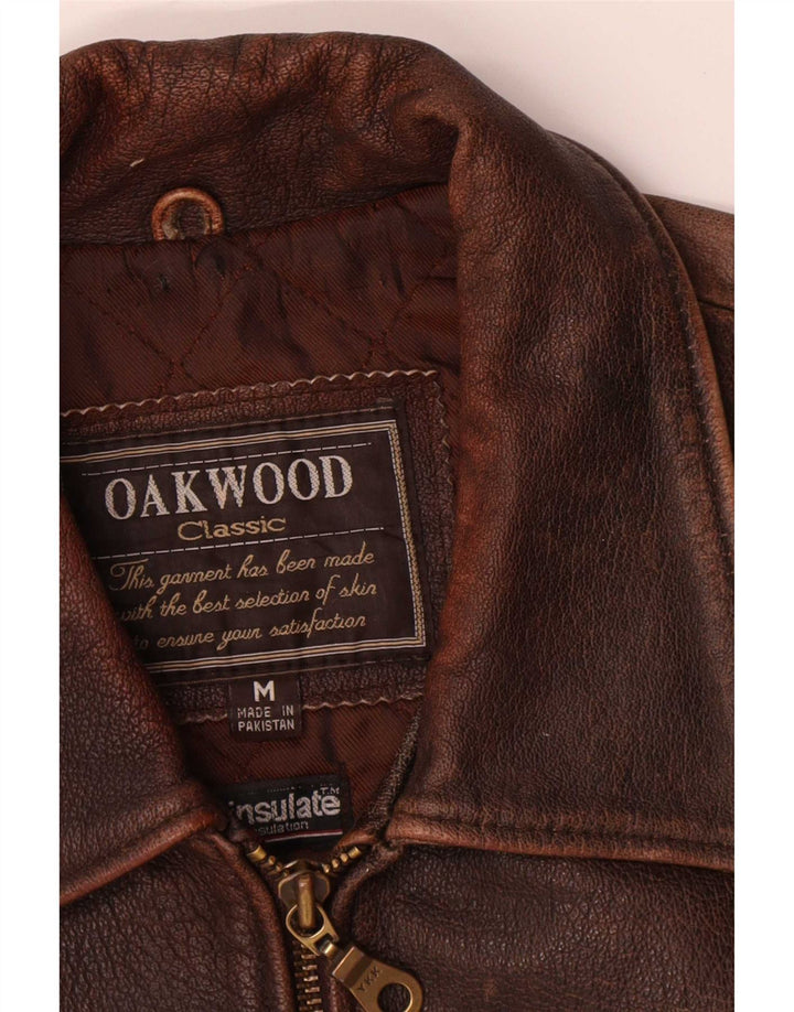 Oakwood Veste en cuir pour homme UK 38 Marron moyen