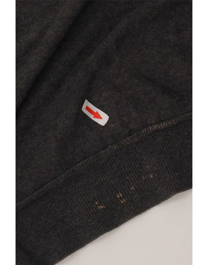 French Connection Pull Col Bateau Homme Gris Moyen Coton