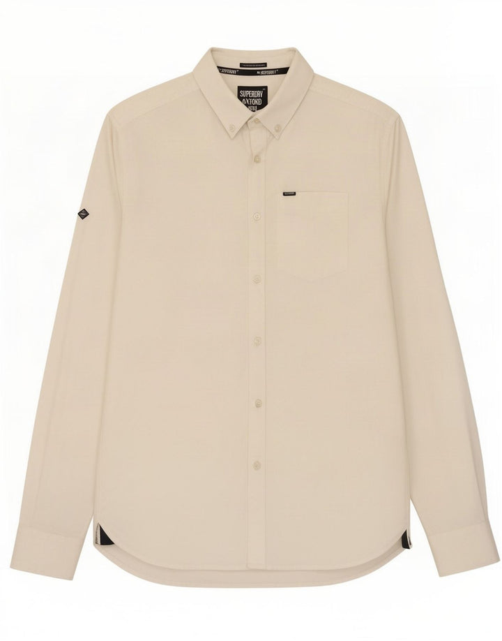Superdry Chemise Homme Blanc Moyen Coton