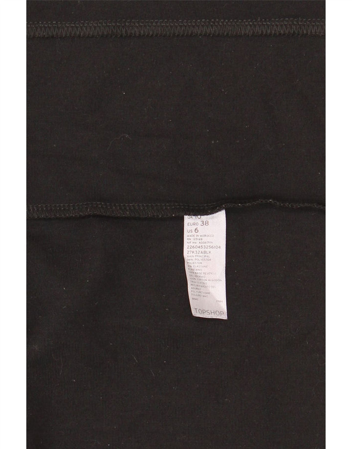 Topshop Jupe crayon femme UK 10 Small W28 Noir Polyester