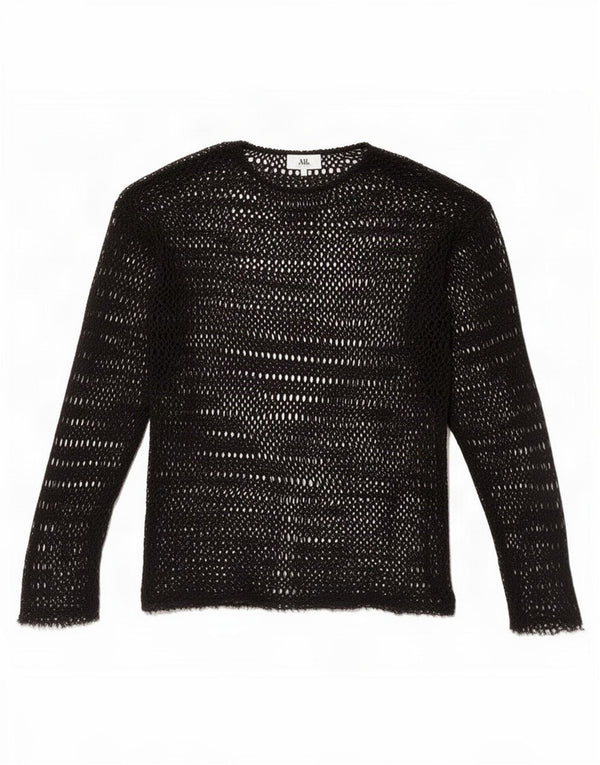 Zara Womens Crochet See Through Top UK 10 Petit Noir