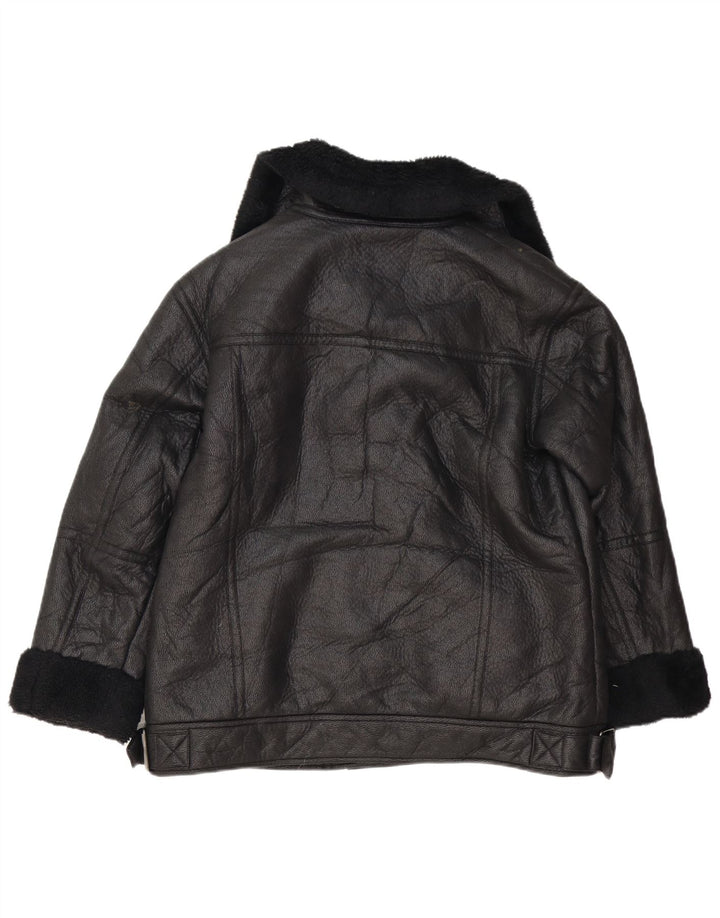 Marks & Spencer Veste Sherpa Femme UK 14 Large Noir Polyéthylène