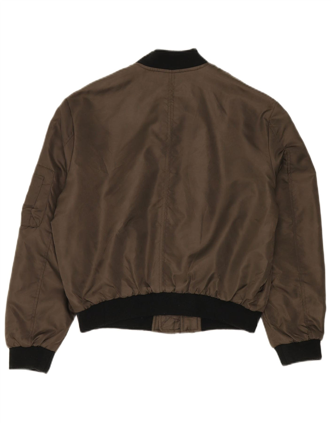 ZARA Veste bomber surdimensionnée pour femme UK 14 Medium Khaki Colourblock