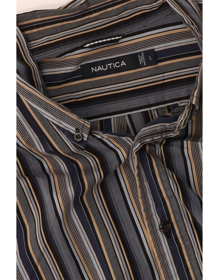 Nautica Chemise Homme Large Coton Rayé Multicolore