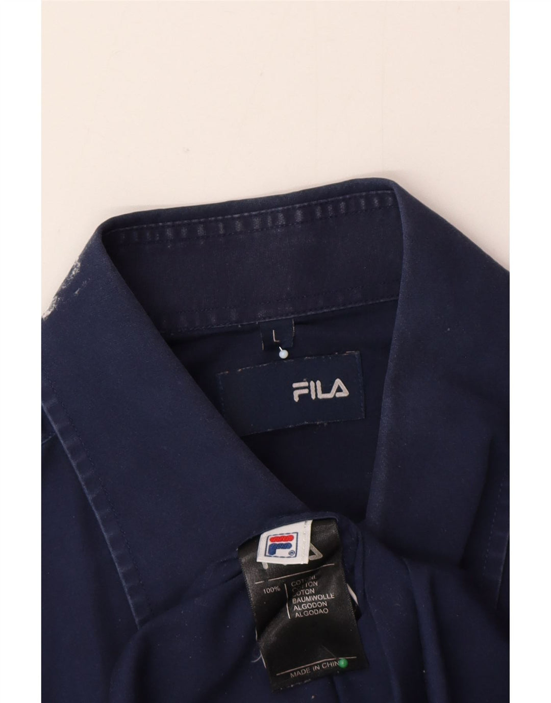 Fila Chemise à manches courtes homme bleu marine grand coton
