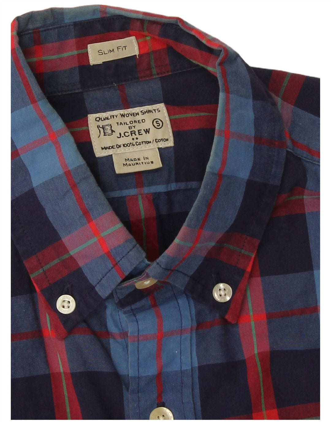 J. Crew Chemise Slim Fit pour Homme en Coton à Carreaux Bleu Marine Petit