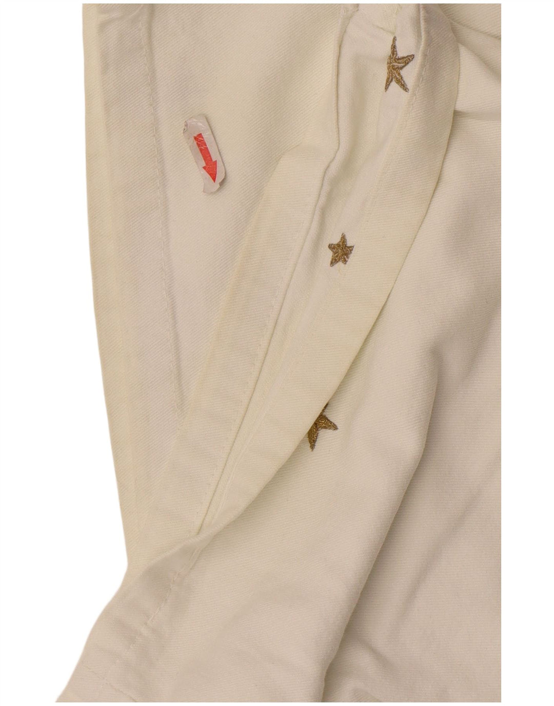 short en denim femme vintage IT 42 Medium W30 Coton géométrique blanc