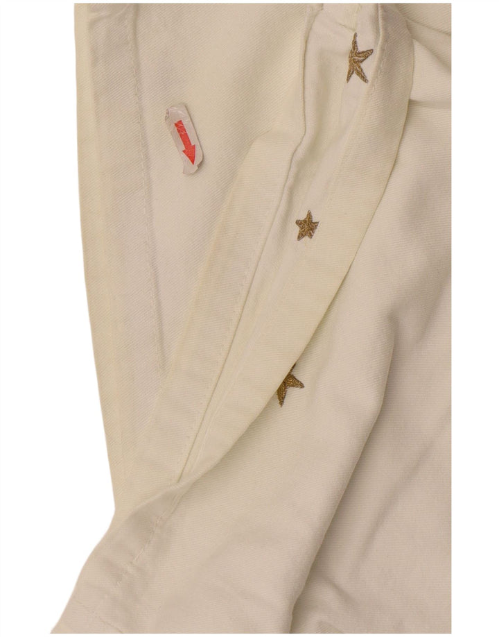 short en denim femme vintage IT 42 Medium W30 Coton géométrique blanc