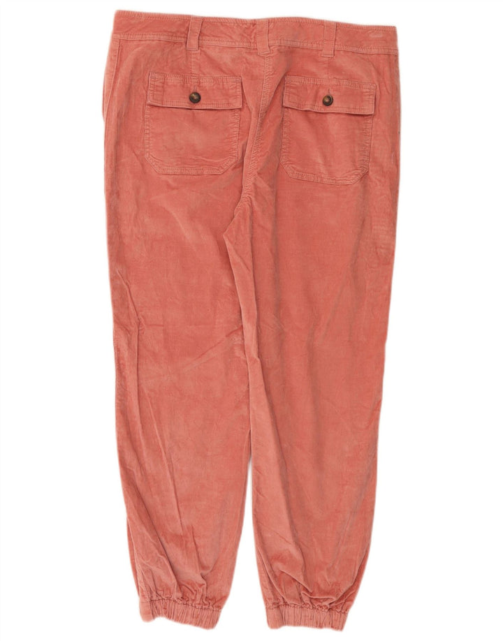 BODEN Pantalon de jogging court en velours côtelé pour femme UK 14 Large W34 L25 Rose