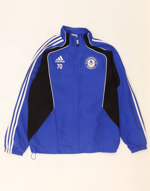 Adidas Veste de survêtement graphique pour homme UK 38/40 Bleu moyen Colourblock