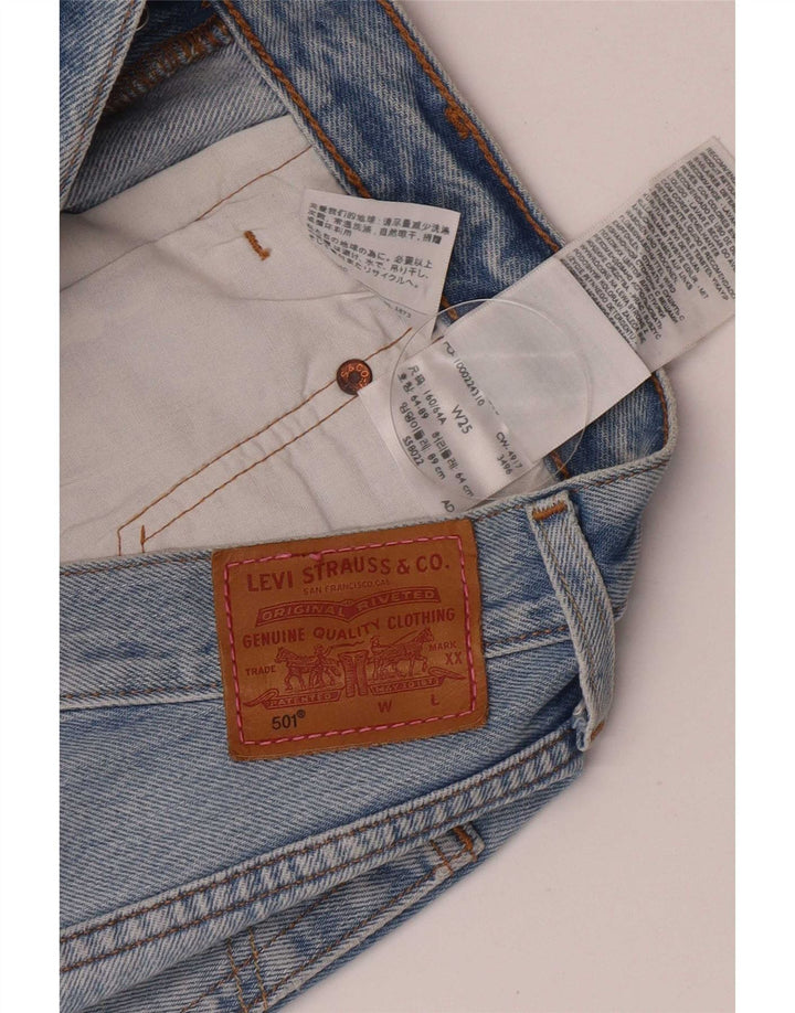 Levi's 501 Denim Hot Pants W25 Small Bleu Coton Femme