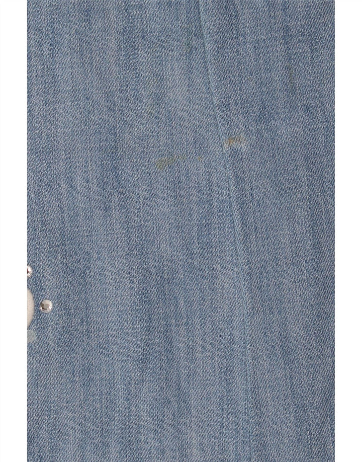 Roccobarocco Jean Bootcut Femme IT 44 Moyen W32 L33 Bleu Coton Floral