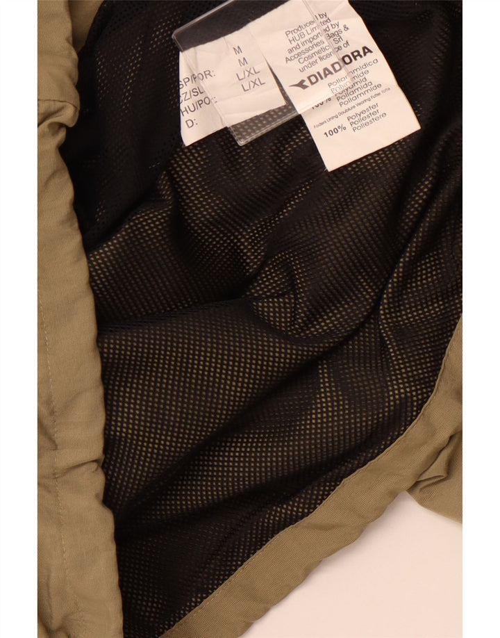 DIADORA Veste de pluie à capuche pour homme UK 40 Large Beige Polyamide